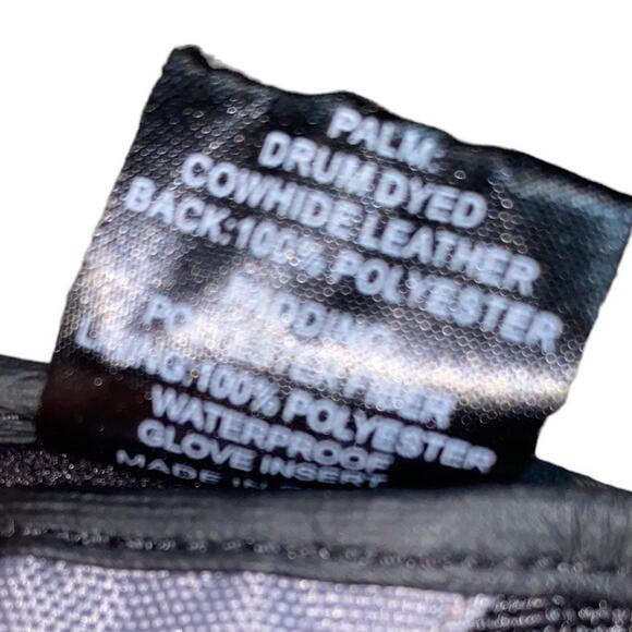 Tourmaster Cold-Tex Motorcycle Gloves leather canvas Black Small/7 11688/11689 - Picture 4 of 6